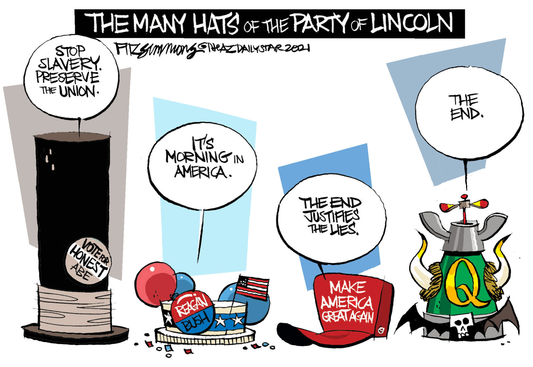Daily Fitz Cartoon: Party Evolution